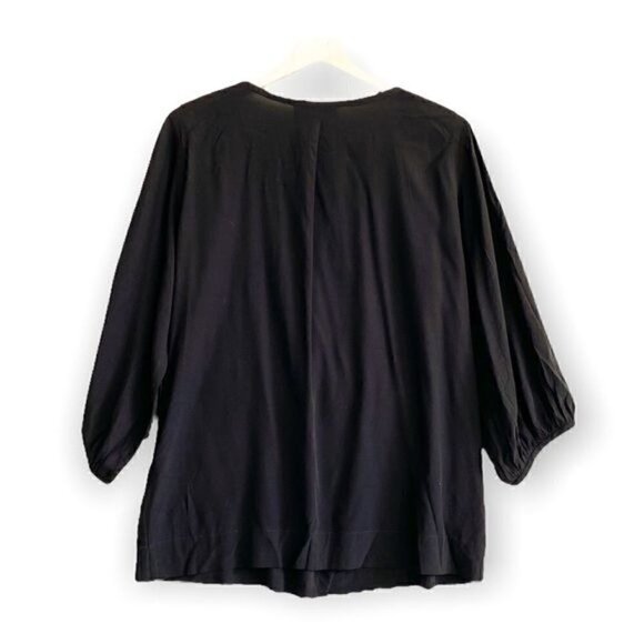 DKNY black silk tunic blouse, size 8 - Picture 2 of 11